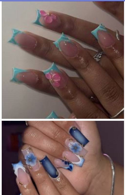 3D florals Β· editorial blue